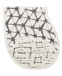 Aden + Anais Burpy Bib Single  Pebble Shibori - Black & white
