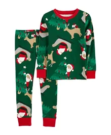 Carter's 2 Piece Santa 100% Snug Fit Cotton Pyjamas Set - Multicolor