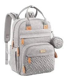 Moon KaryMe Diaper Bag Pack with Pacifier Case- Grey