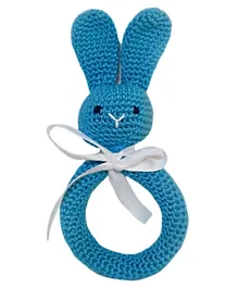 Pikkaboo Handmade Crocheted Bunny Teether - Blue