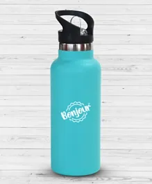 Bonjour Sip Box Premium Stainless Steel Insulated Water Bottle Light Blue - 500mL