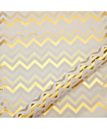 GENERIC Playpro Gold Wavy Wrapping Paper - 5 Pieces