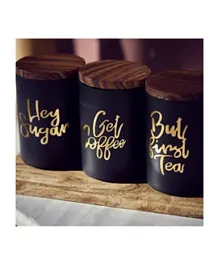 HomeBox Tea Coffee Sugar Jar Set - 3 Pieces