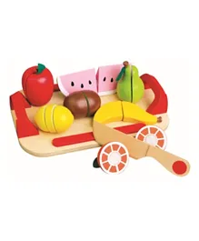 Lelin Wooden Fruit Play Set - Yellow & Red