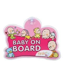 Firstcry Baby On Board Sign - Pink