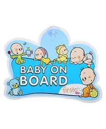 Babyhug Baby On Board Sign with Suction Cup - Blue