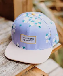 قبعة هيلو هوسي بطباعة زهور - أزرق