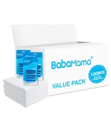 Babamama Combo of Changing Mat   Blue Dispenser Refill Rolls Nappy Bags - Value Pack of 2