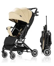 Teknum Travel Cabin Stroller With Extra Wide Canopy - Ivory