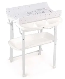 Cam Aqua Spa Changing Mat and Bath Tub with Extendable Stand - Teddy Grey