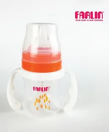 Farlin PP Wide Neck Feeder Bottle With Handle Orange  - 150 ml