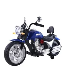 Megastar Ride On 12 V Harley-Davidson TOPPER Power Wheels Bike - Blue