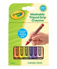 Crayola My First, Washable Tripod Crayons - Pack of 8