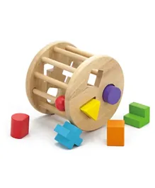 Viga Wooden Shape Sorting Wheel - Multicolor
