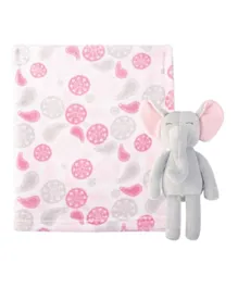 Hudson Baby Plush Blanket and Toy Elephant