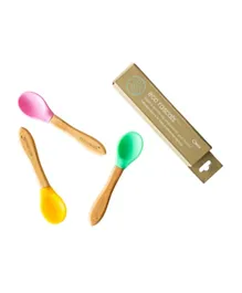 Eco Rascals Best Bamboo and Silicone Spoon Set