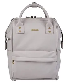 BabaBing Mani Vegan Leather Backpack Changing Bag - Grey