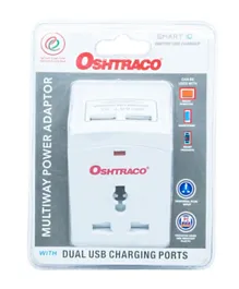 Oshtraco Multiway Power Adaptor With Dual USB Charging Ports