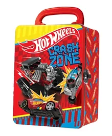 Hot Wheels Metal Car Storage Case For 18 Die Cast Cars - Red