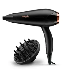 Babyliss DC Ionic Diffuser Dryer with Nozzle - Black and Gold