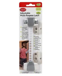 Clippasafe Adjustable Multi Purpose Latch - White and Grey