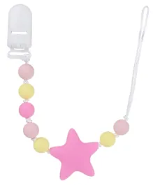 Factory Price Subtle Star and Beads Pacifier Clips - Pink