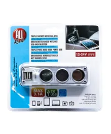 All Ride Portable Usb Charger Dual 12/24V 3.1A Power
