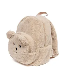 Petit Monkey Backpack Teddy Sand Brown - 11 Inches