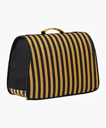 هوم بوكس - حقيبة حمل الحيوانات الأليفة فاين بي متوسطة الحجم - أسود وذهبي