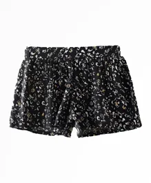 Jelliene Floral All Over Print Shorts - Black