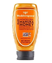 Wedderspoon Raw Monofloral Manuka Honey Kf16 340G - 02258
