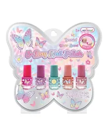 3C4G Butterfly Nail Polish Set Multicolor Pack of 5 - 17.5ml