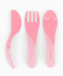 Twistshake Learn Cutlery - Pastel Pink