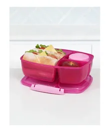 Sistema Triple Split Lunch & Yogurt Box - Pink