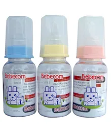 Bebecom Glass Bottle (Colours May Vary) - 125 ml