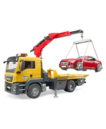 Bruder Man TGS Tow Truck with roadster - Multicolour