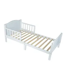 Moon Wooden Toddler Bed With Safety Guard Rail  - Grey