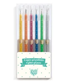 Djeco  Glitter Gel Pens - Pack Of 6