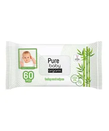 Pure Baby Wipes with No Alcohol and No Paraben - 60 Wipes
