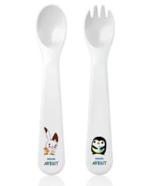 Philips Avent Fork & Spoon - White