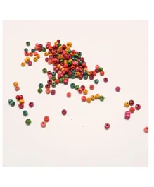 Craft Wooden Beads Assorted Colors 4mm - Multicolor