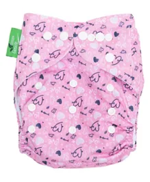 Green Future Reusable Diaper with Inserts - Pink