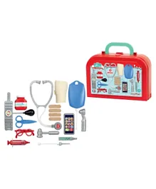 Ecoiffier Deluxe Doctor Set Red & Blue - 17 Pieces