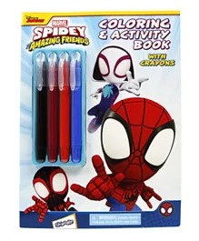 Spidey Amazing Friends Coloring & Activity Book With Crayons - English