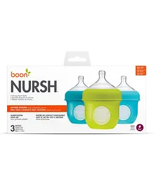Boon Nursh Silicone Pouch Feeding Bottle 118mL - 3 Pieces