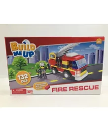 Build Me Up Fire Engine Construction Set - 132 Pieces