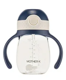 Mother-K Hug Weighted Straw Cup Navy - 210ml