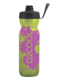 O2Cool Green & Purple Splash Insulated Arctic squeeze Surelock Water Bottle - 590ml