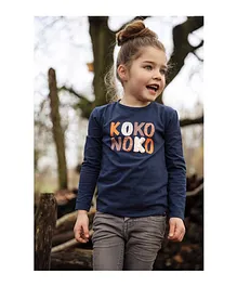 Koko Noko Logo Printed T-Shirt - Navy