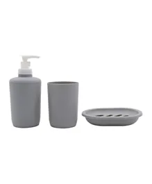 PAN Home Room Essential Bathroom Accessories Set of 3 -Grey